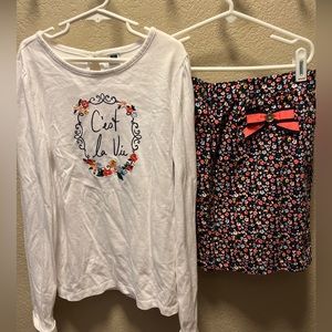 Janie and Jack Top & Skirt Set 12